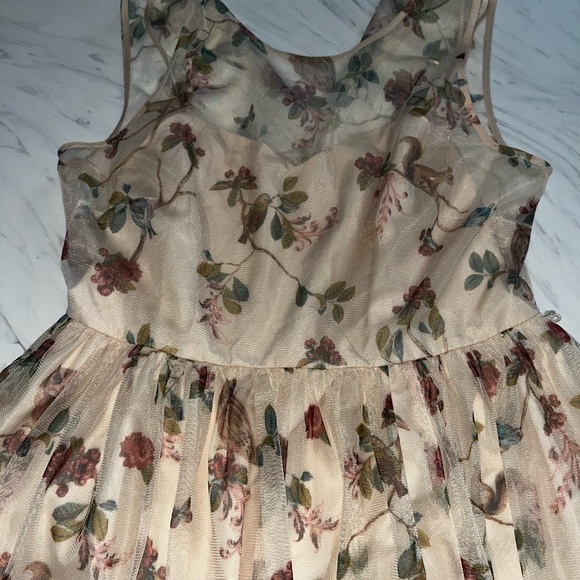 LC Disney Owl Squirrel Bird Sweetheart Mesh Dress 12 snow white - Picture 2 of 3